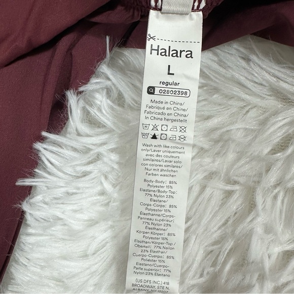 Halara Womens Large Breezeful High Waisted Tummy Control Wide Leg Pants Burgundy - Picture 11 of 11